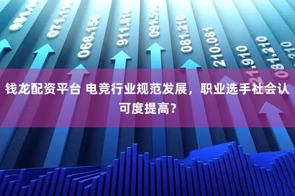 钱龙配资平台 电竞行业规范发展，职业选手社会认可度提高？